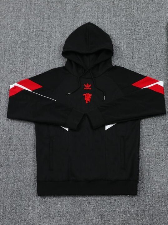 AAA Quality Manchester Utd 24/25 Hoodie - Black/Red
